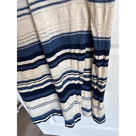 Splendid Striped Knit Maxi Dress in Navy & Cream Size Small Supima Cotton/Modal - Picture 5 of 7